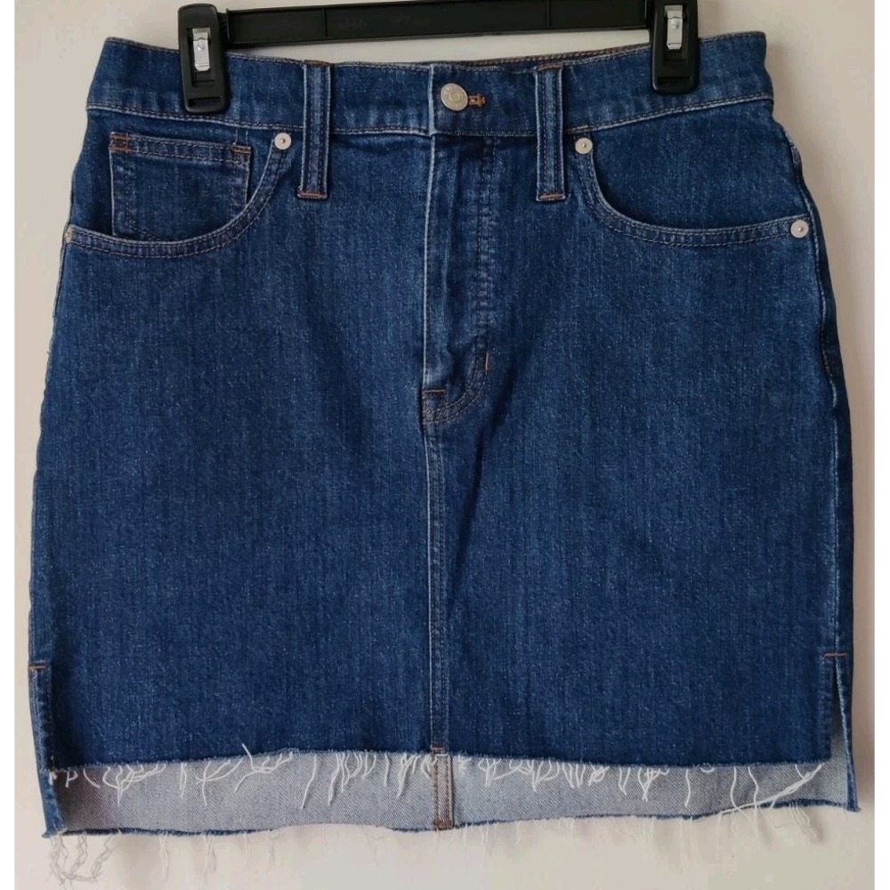 Madewell Dark Blue Denim Jean Mini Skirt